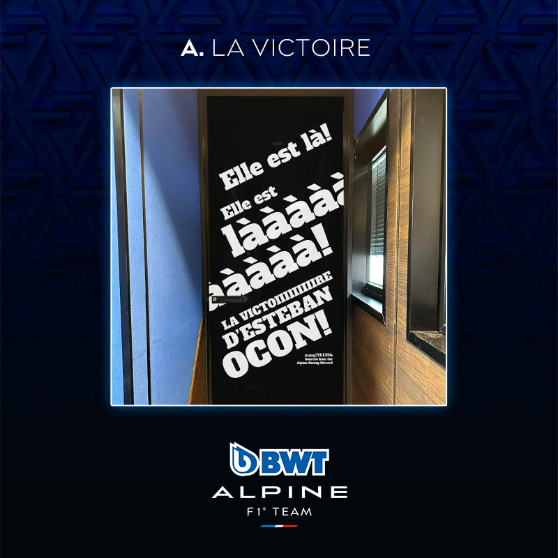Produit officiel Affiche BWT Alpine F1 Team - Victoire Ocon