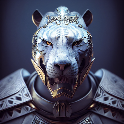 humanoid white tiger